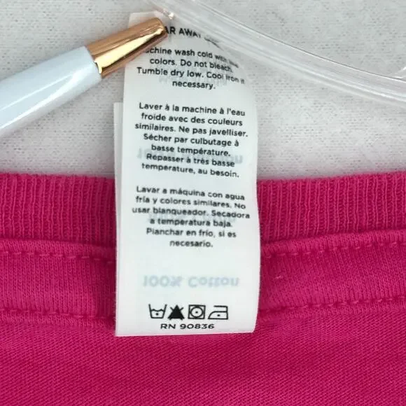 Air Supply Rhinestone T-Shirt Womens Pink Tee Short Sleeve Round Neck Cotton - Picture 9 of 11